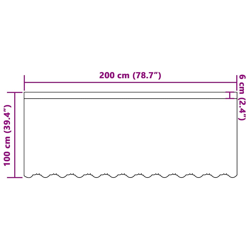 Lace Curtain with Curtains White 200x100cm Polyester